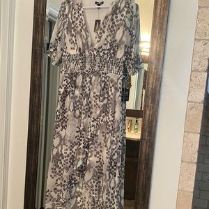 Black and white leopard dress